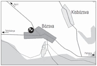 Bózsva minitérkép